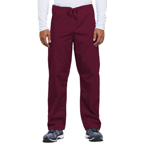  Unisex Wine WW Originals Drawstring Scrub Pant BLANK - BLANK LOGO FOR SCRUBS