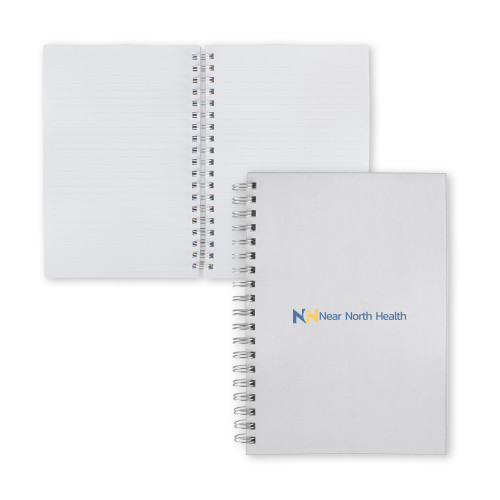  Clear 7 x 10 Spiral Journal Notebook - Near North Health Flat