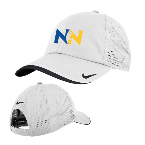 Nike White Dri Fit Perforated Hat - Near North Health Primary Mark