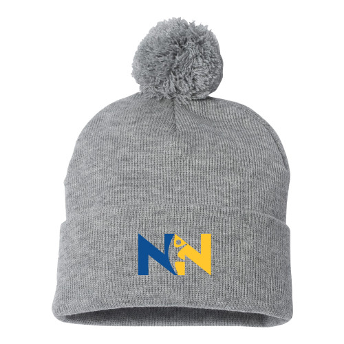  Sportsman Heather Grey Pom Pom Cuffed Beanie - Near North Health Primary Mark