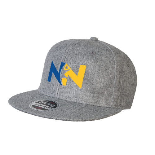 Heather Grey Wool Blend Flat Bill Snapback Hat - Near North Health Primary Mark