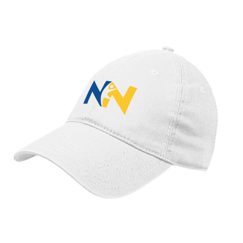  White Unstructured Adjustable Low Profile Hat - Near North Health Primary Mark