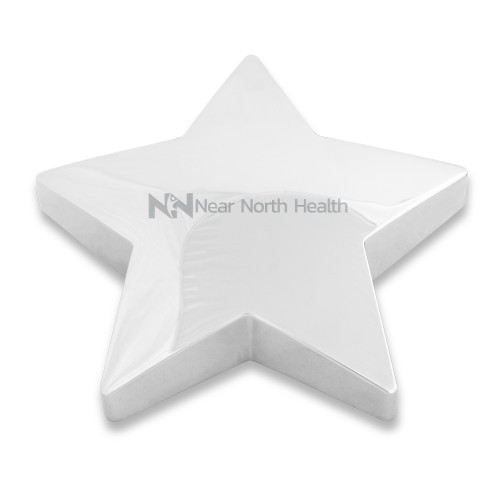  Silver Star Paperweight - Near North Health Flat Engraved