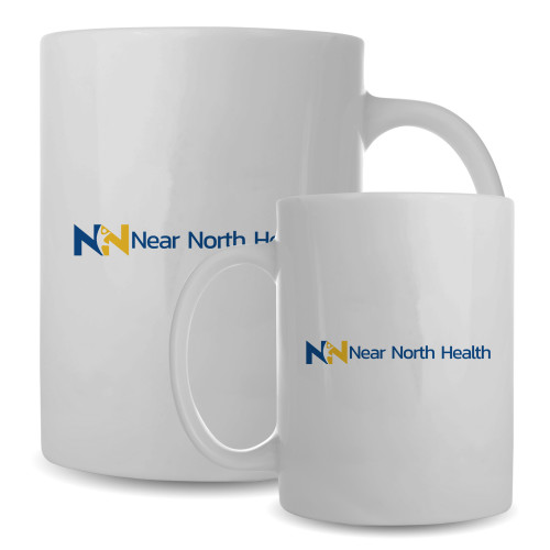  Full Color White Mug 15oz - Near North Health Flat