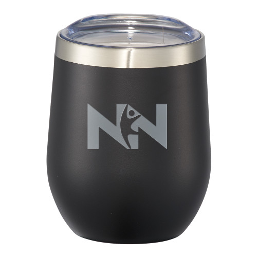  Corzo Vacuum Insulated Black Cup 12oz - Near North Health Primary Mark Engraved
