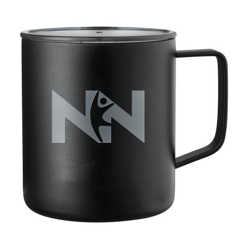  Rover Camp Vacuum Insulated Black Mug 14oz - Near North Health Primary Mark Engraved