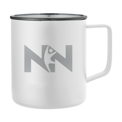  Rover Camp Vacuum Insulated White Mug 14oz - Near North Health Primary Mark Engraved