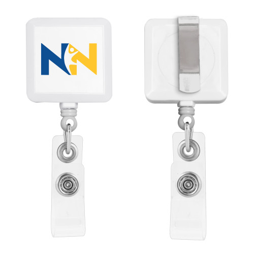  White Square Retractable Badge Holder - Near North Health Primary Mark