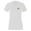 Thumbnail image for  Bella + Canvas Womens White V Neck Cotton T Shirt