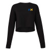 Thumbnail image for  Bella + Canvas Womens Black Cropped Fleece Crew
