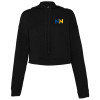 Thumbnail image for  Bella + Canvas Womens Black Cropped Fleece Hood