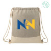 Thumbnail image for  Split Recycled Cotton Grey/Natural Drawstring Bag