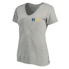 Thumbnail image for  Womens Plus Heather Grey V Neck T Shirt