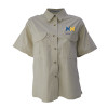 Thumbnail image for  Womens Khaki Fishing Shirt Performance Short Sleeve 