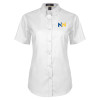 Thumbnail image for  Womens White Twill Button Up Short Sleeve