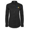 Thumbnail image for  Womens Black Twill Button Down Long Sleeve 