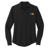 Thumbnail image for  Mercer + Mettle Womens Black Crepe Long Sleeve Camp Blouse