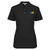 Thumbnail image for  Womens Silk Touch Black Pique Polo