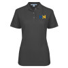 Thumbnail image for  Womens Silk Touch Charcoal Pique Polo