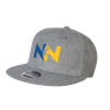 Thumbnail image for  Heather Grey Wool Blend Flat Bill Snapback Hat
