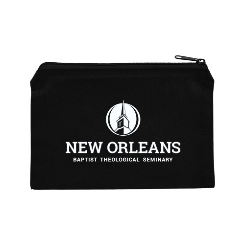  8oz. Black Cotton Travel Pouch - NOBTS Primary Mark Stacked