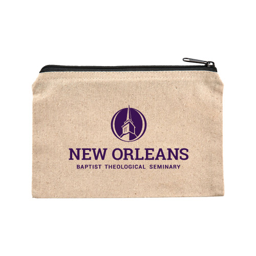  8oz. Natural Cotton Travel Pouch - NOBTS Primary Mark Stacked