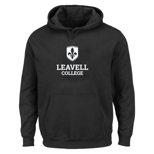  Extended Black Hoodie - Leavell College Primary Mark Stacked