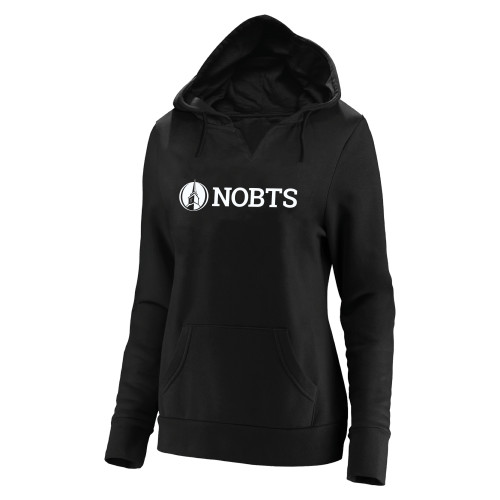  Womens Plus Black Hoodie - NOBTS Wordmark