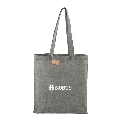  Recycled Cotton Twill Black Tote - NOBTS Wordmark