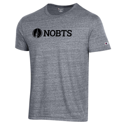  Champion Triblend Gunsmoke Heather T Shirt - NOBTS Wordmark