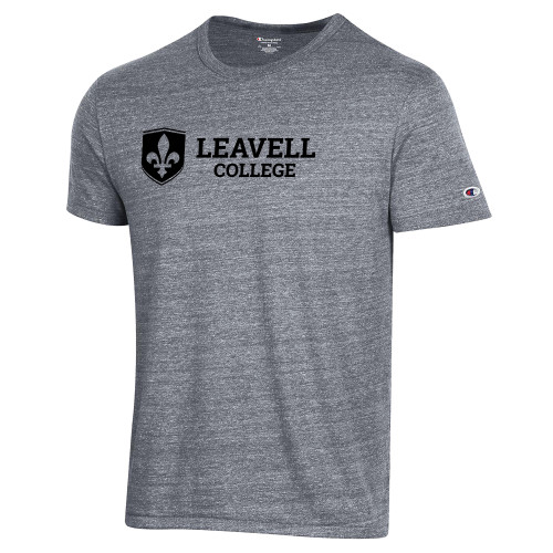  Champion Triblend Gunsmoke Heather T Shirt - Leavell College Primary Mark Flat