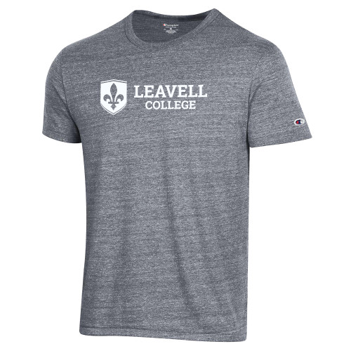  Champion Triblend Gunsmoke Heather T Shirt - Leavell College Primary Mark Flat