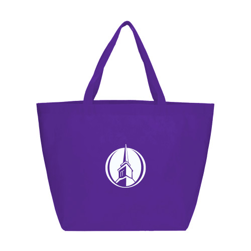  Yaya Non Woven Purple Shopper Tote - NOBTS Steeple Mark