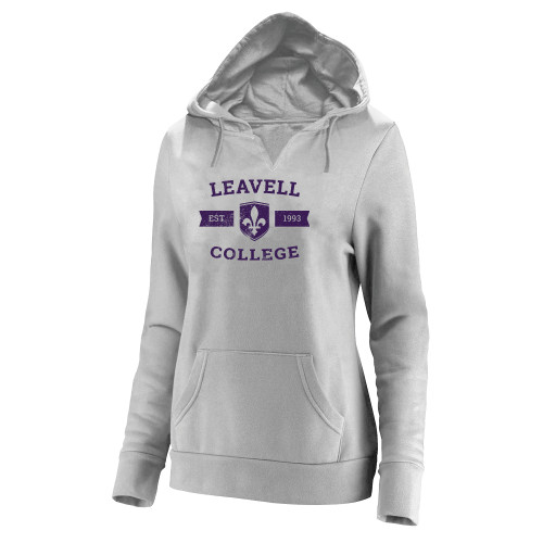  Womens Plus Heather Grey Hoodie - Leavell College Distressed