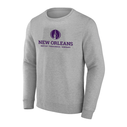  Extended Heather Grey Crew - NOBTS Primary Mark Stacked