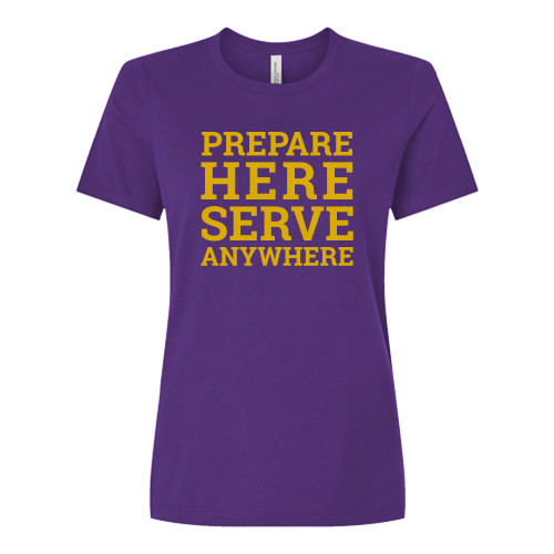 NOBTS Bella + Canvas Womens Purple Relaxed Cotton T Shirt