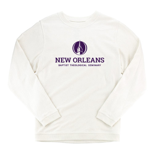  Boxercraft Womens Cream Corded Crew - NOBTS Primary Mark Stacked