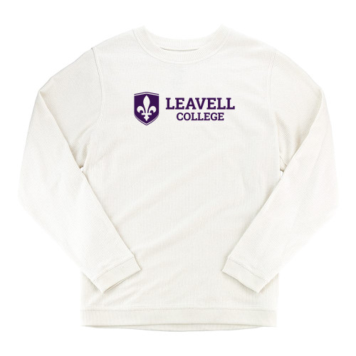  Boxercraft Womens Cream Corded Crew - Leavell College Primary Mark Flat