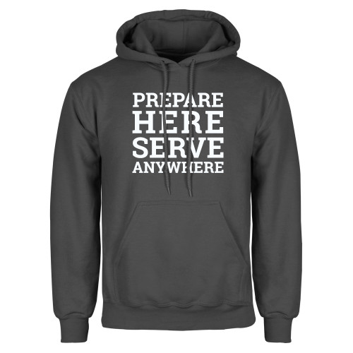  Charcoal Fleece Hoodie - Prepare Here Serve Anywhere Graduate