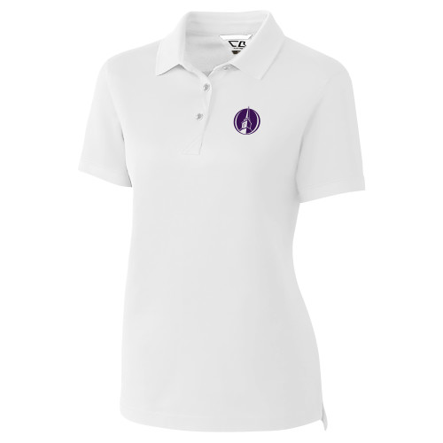  C&B Womens White Advantage Polo - NOBTS Steeple Mark
