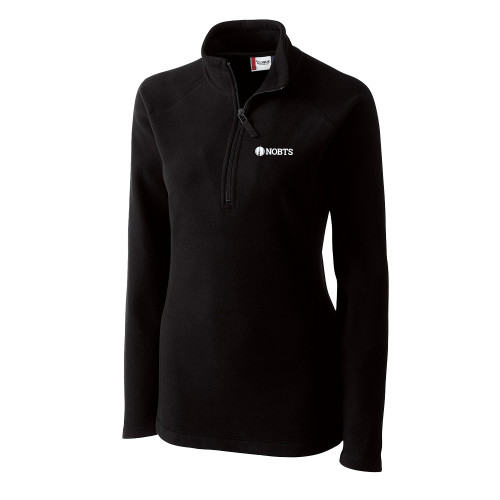  C&B Womens Black Clique Summit Performance Fleece Half Zip - NOBTS Wordmark