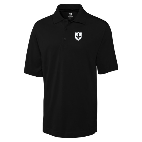  C&B Black Advantage TriBlend Pique Polo - Leavell College Shield