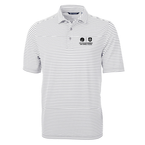  C&B Grey Virtue Eco Pique Stripe Polo - New Orleans Seminary & Leavell College