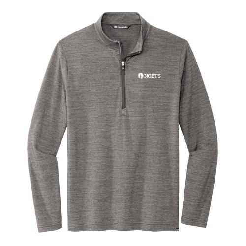  TravisMathew Grey Crestview 1/4 Zip Pullover - NOBTS Wordmark