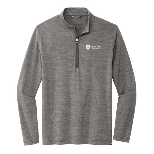  TravisMathew Grey Crestview 1/4 Zip Pullover - Leavell College Primary Mark Flat