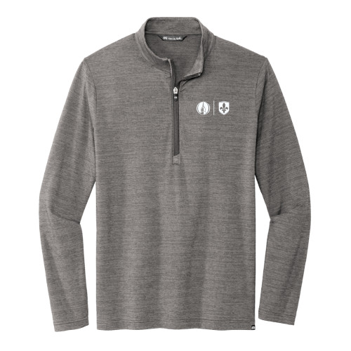  TravisMathew Grey Crestview 1/4 Zip Pullover - Steeple & Shield