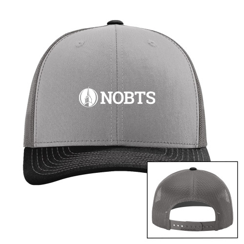  Richardson Grey/Charcoal/Black Trucker Hat - NOBTS Wordmark
