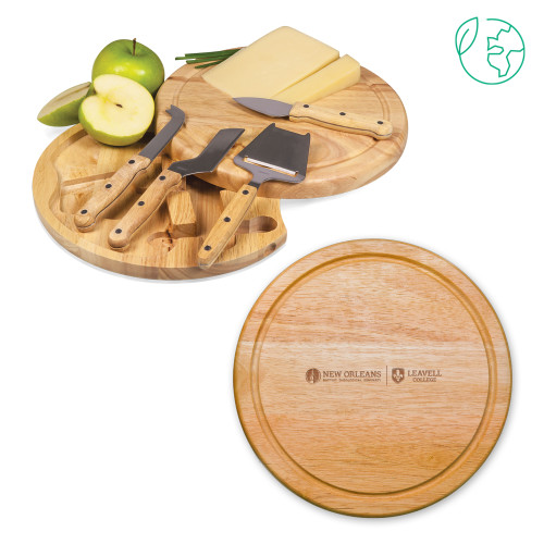  10.2 Inch Circo Cheese Board Set - NOBTS & Leavell College Flat Engraved