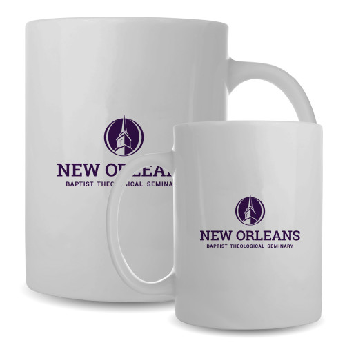  Full Color White Mug 15oz - NOBTS Primary Mark Stacked