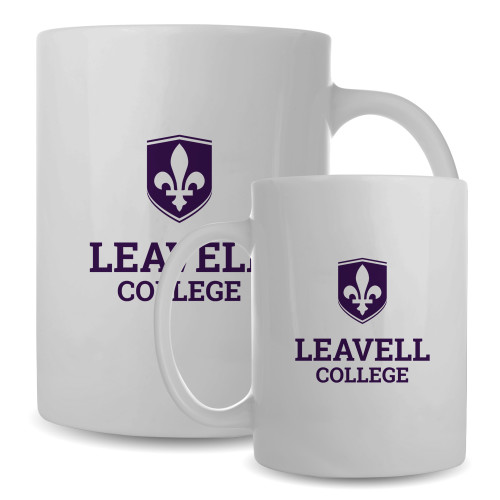  Full Color White Mug 15oz - Leavell College Primary Mark Stacked